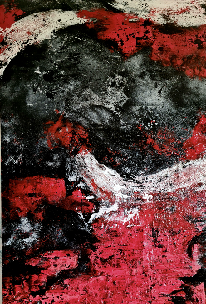 Conceived Work: ‘Blood’  Enamels on Canvas